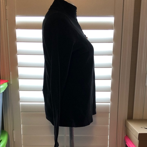 Eddie Bauer Women's Black Quarter-Zip Sweatshirt - Picture 4 of 9